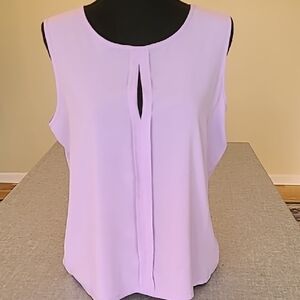 Calvin Klein Purple Sleeveless Cut Out Blouse